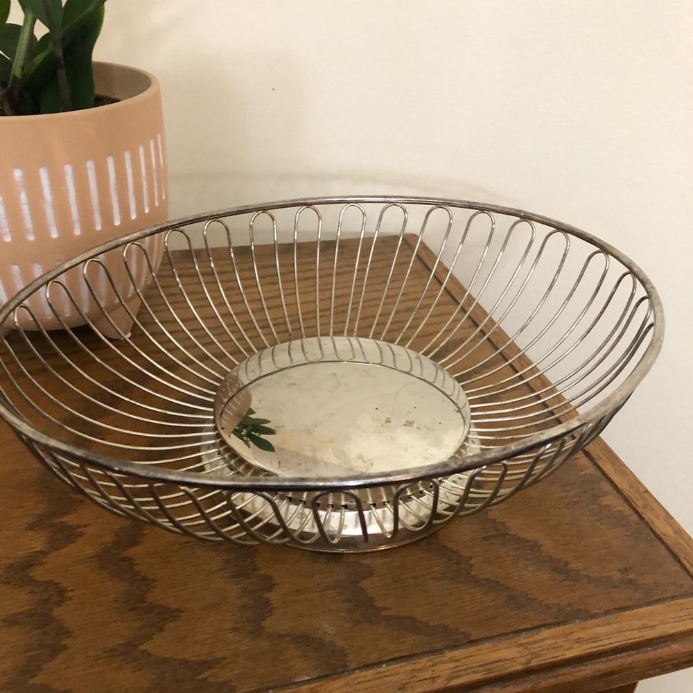 Oval Vintage Metal Basket